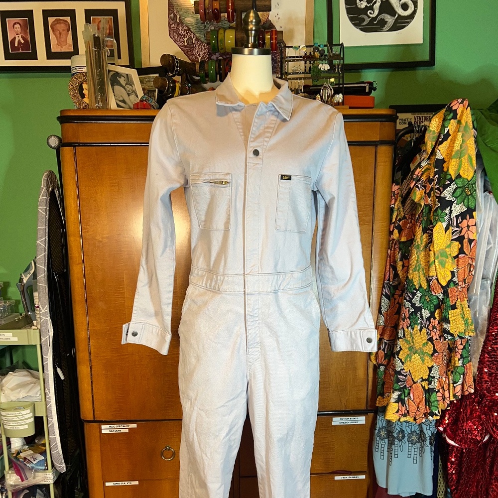 Lee's Vintage Modern Union-All in Pale Lavender Gray